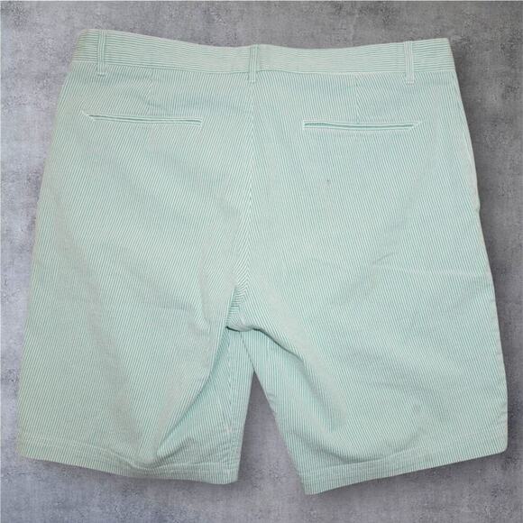 Nike Golf Dri-FIT Green & White Striped Shorts – Modern Fit – Size 36 - Picture 6 of 6